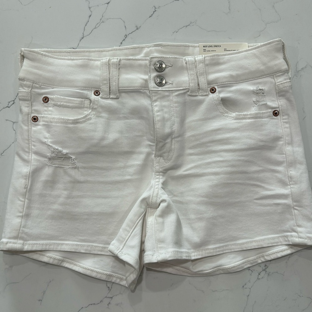 NWT Next Level MIDI White Shorts